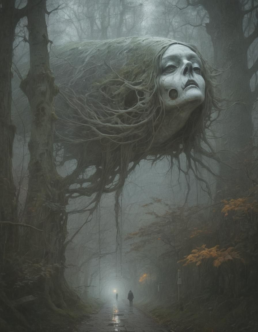 Foggy Walk: Filmic Photorealism and Surreal Art