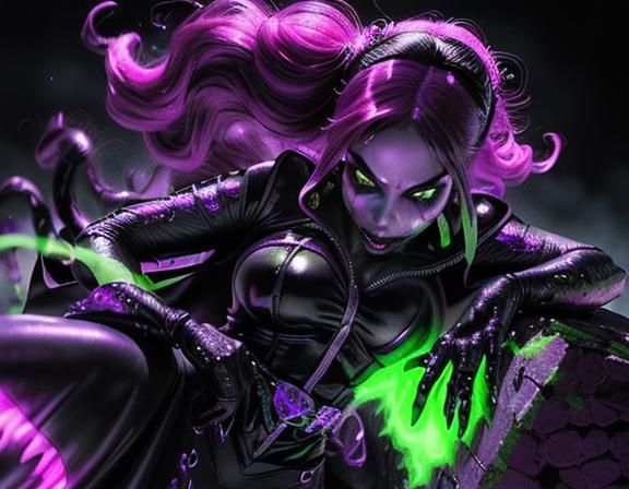 Toxic Superhuman in Luminous Evening Wear