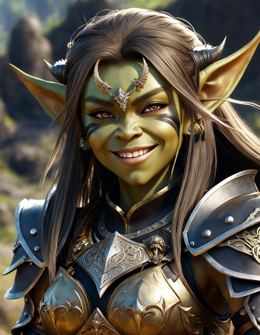 Gremlin Warrior on Battlefield in Anime Style