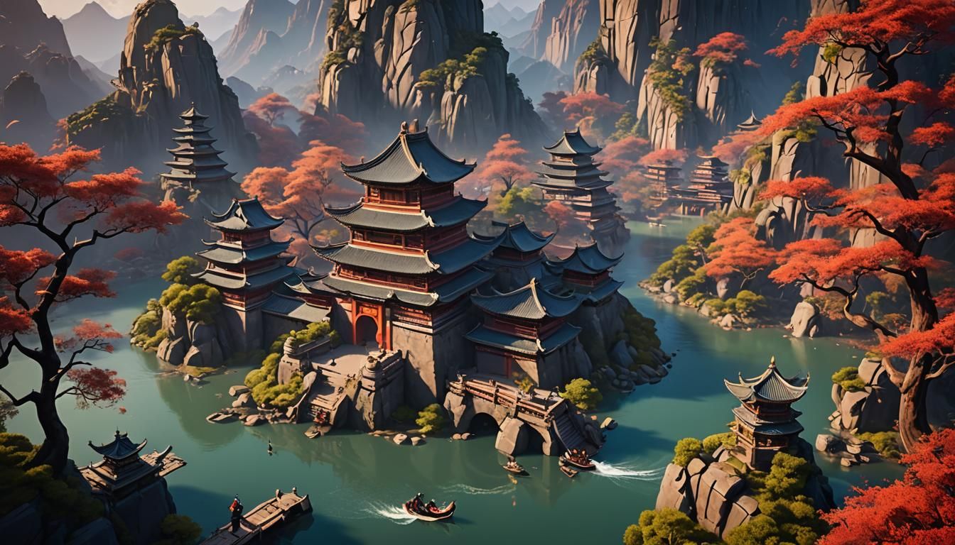 Mulan Disney Character in Detailed Matte Painting