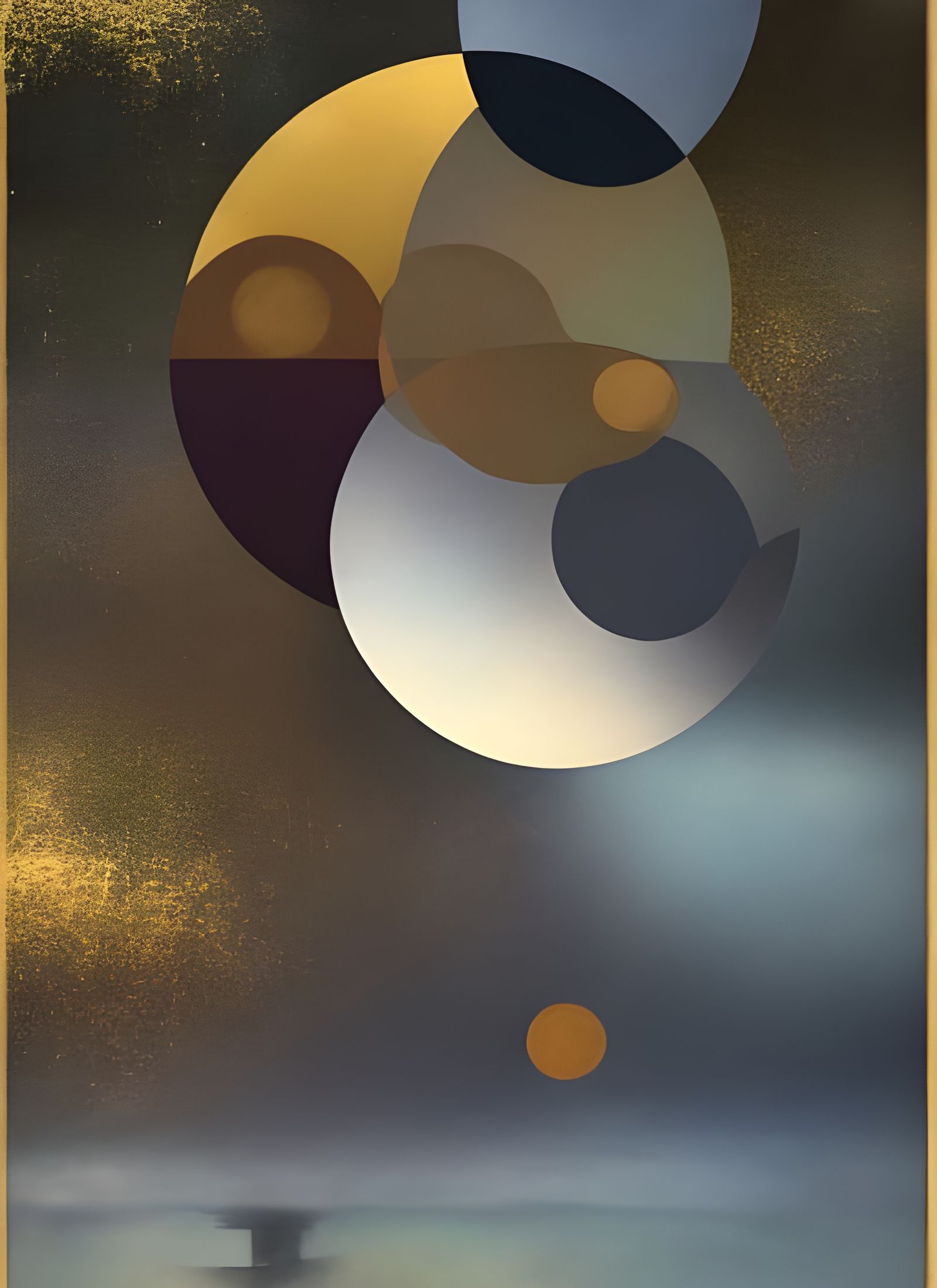 Golden Abstract Cycles: Detailed Matte Painting