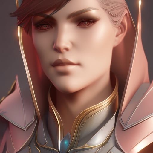Detailed Female Paladin Portrait in 8K Resolution