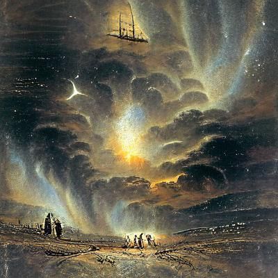 Dramatic Skyscape in Style of Romanticism