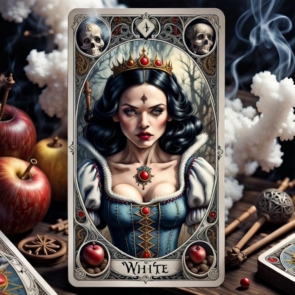 Voodoo Snow White Tarot Card Design