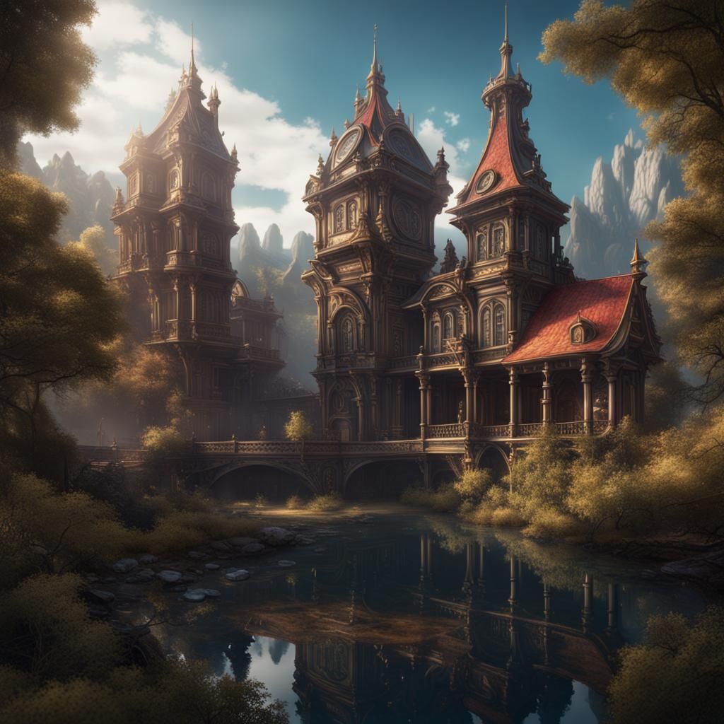 Fantastical Matte Painting in Deep Color