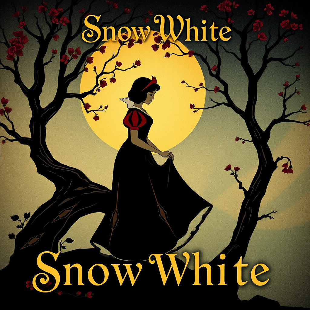 Snow White Art Nouveau Poster