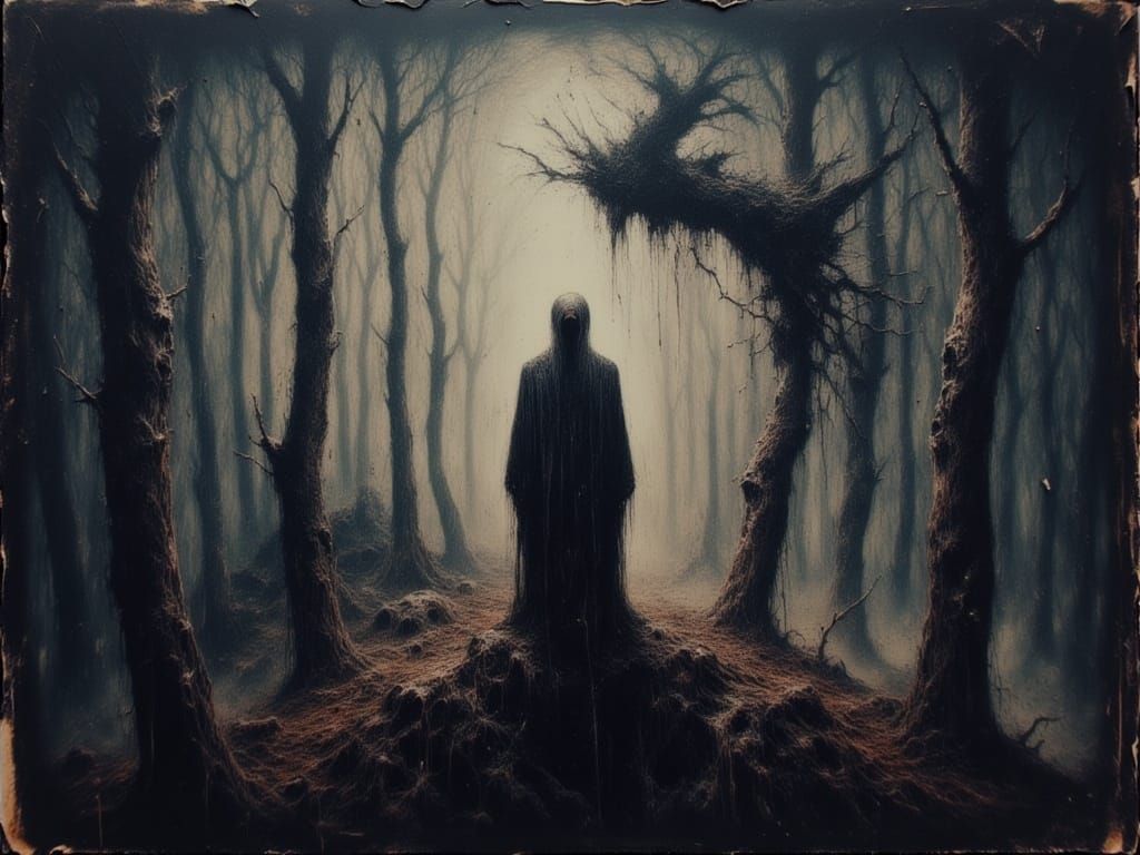 Macabre Old Man and Grim Reaper Oil Painting