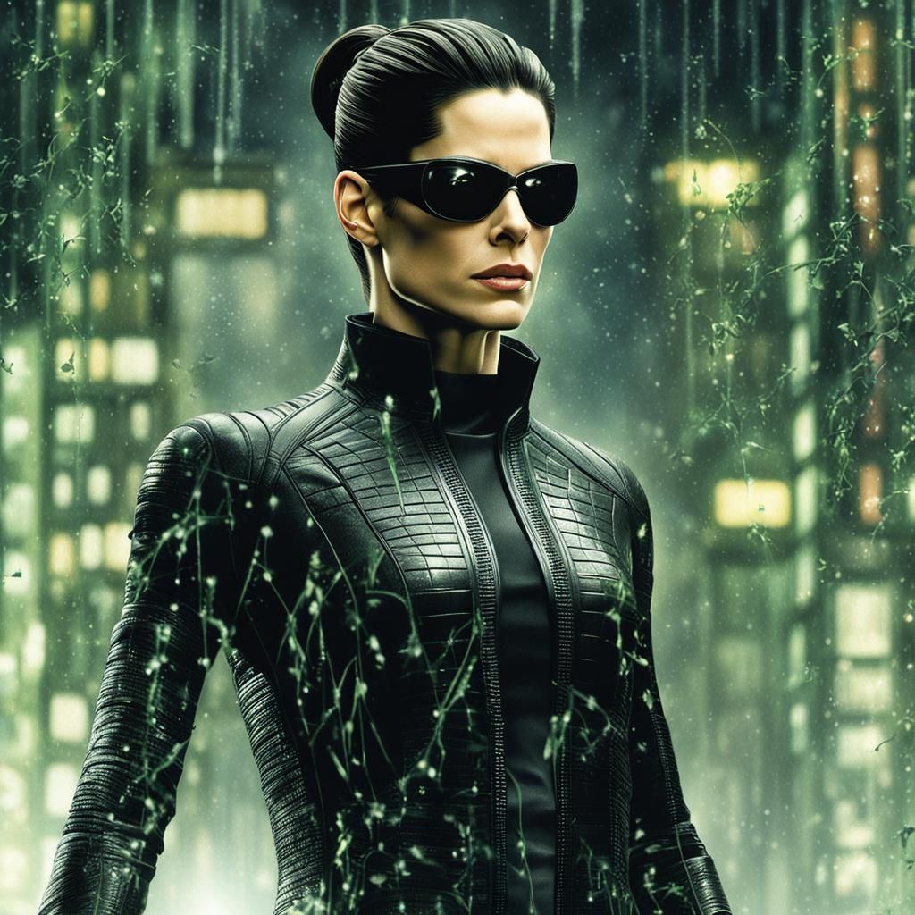 Sandra Bullock as Trinity in 'The Matrix'