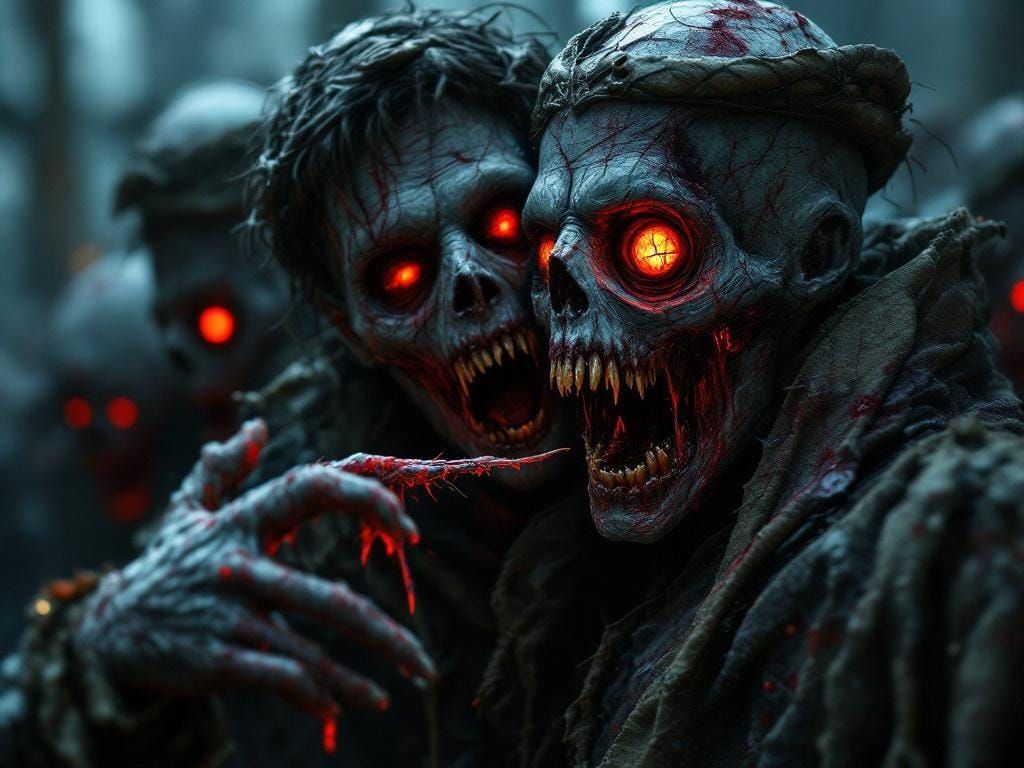 Harry Potter Zombie Horror in Hyperrealistic Style