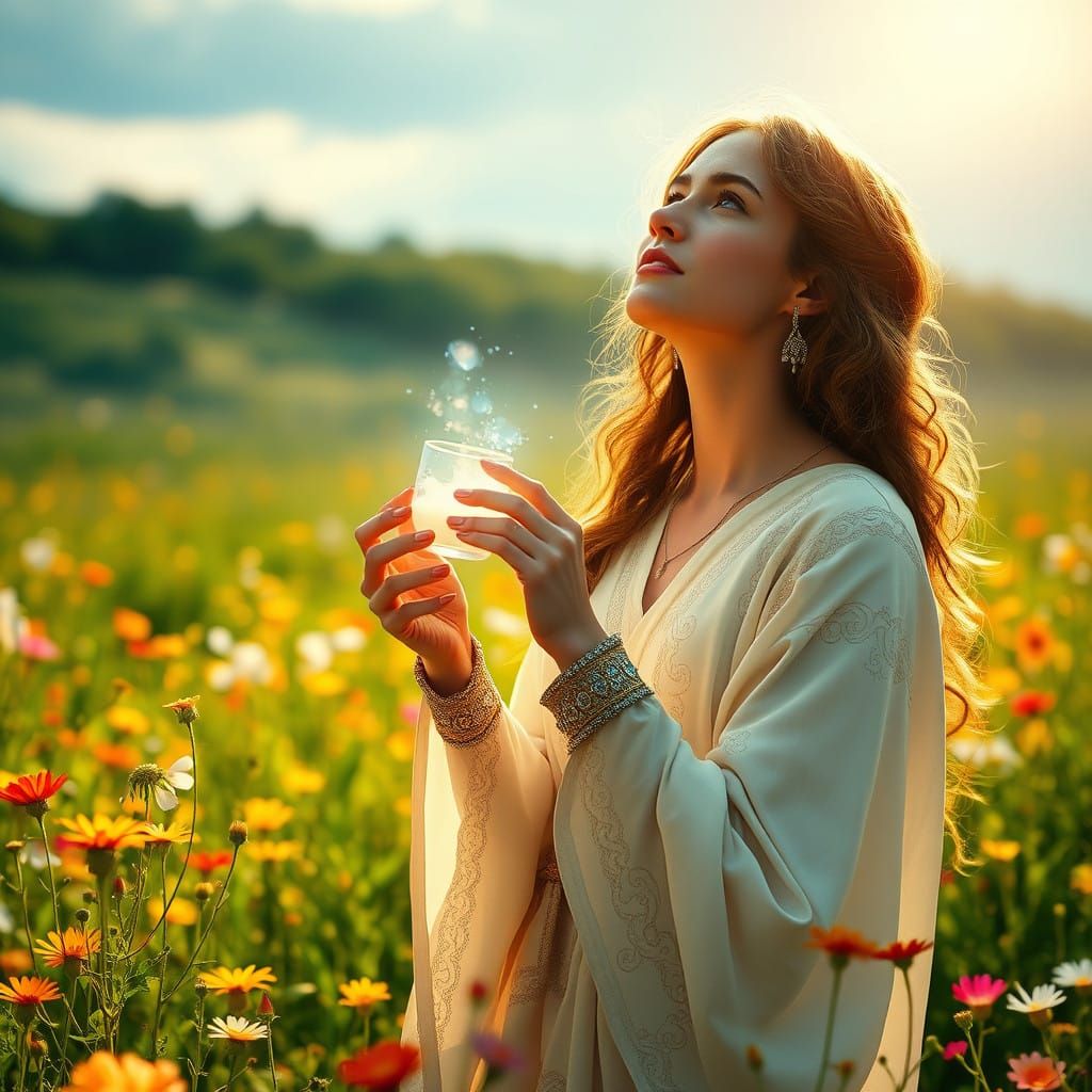 From the small crumbs of earth, from a fleece of summer ewe,...