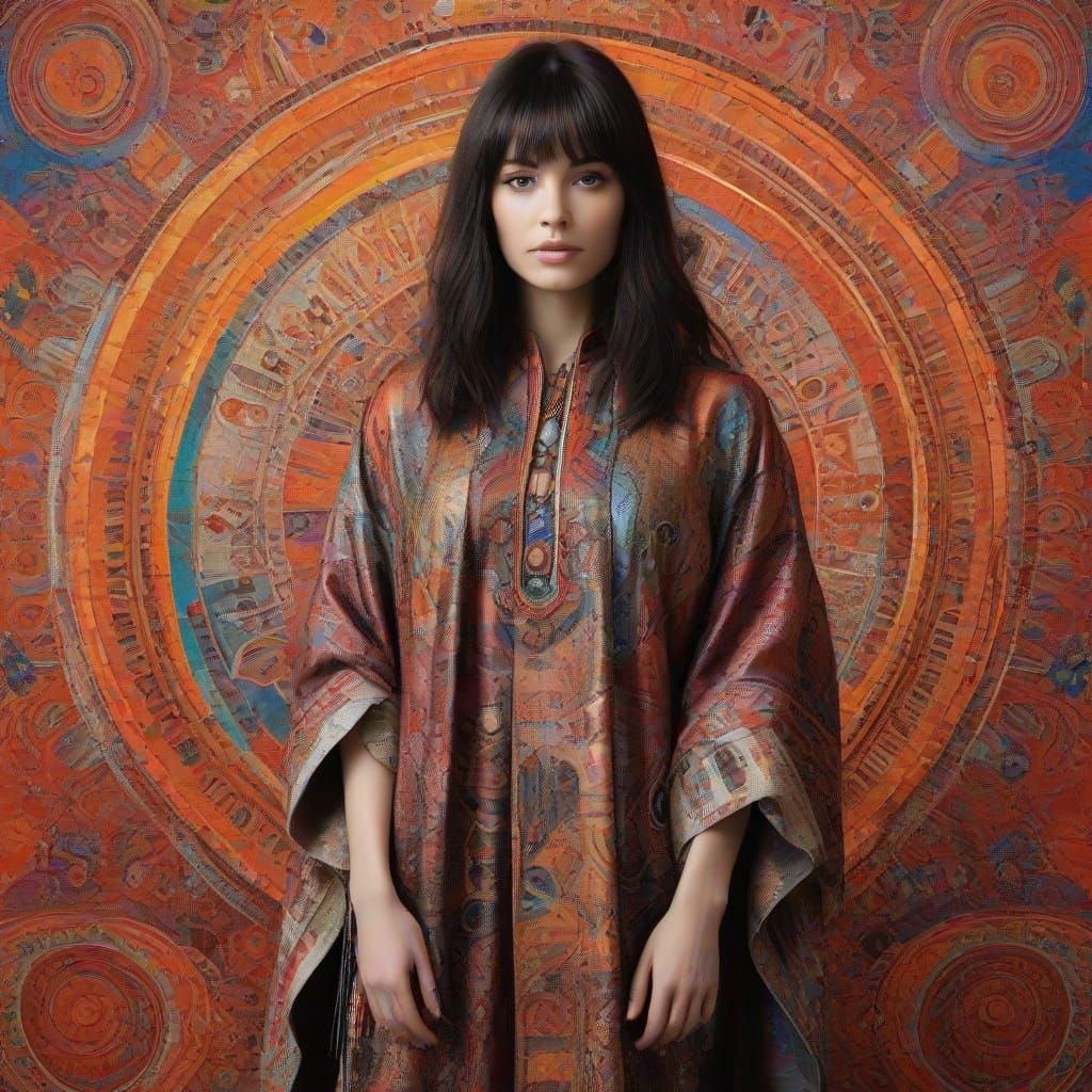 Vibrant Dreamcoat in Folk Art Style