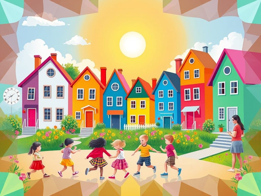 Colorful Children's Day: MultiVector Scene