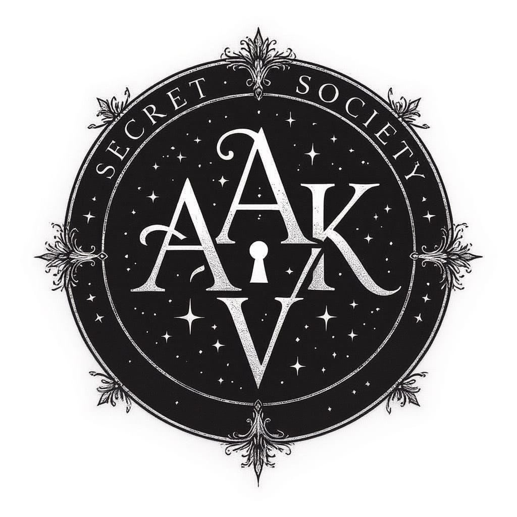 Mystical Secret Society Emblem with Interlocked Letters