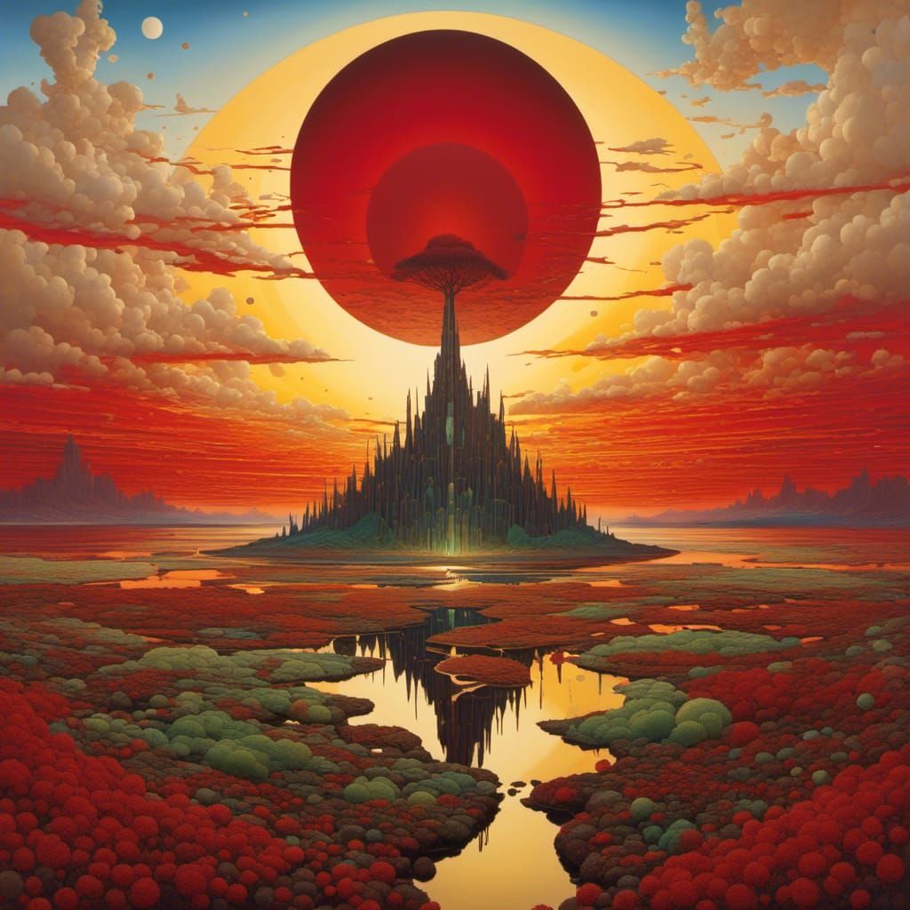 Thermal Flash on Desolate Plain at Sunrise