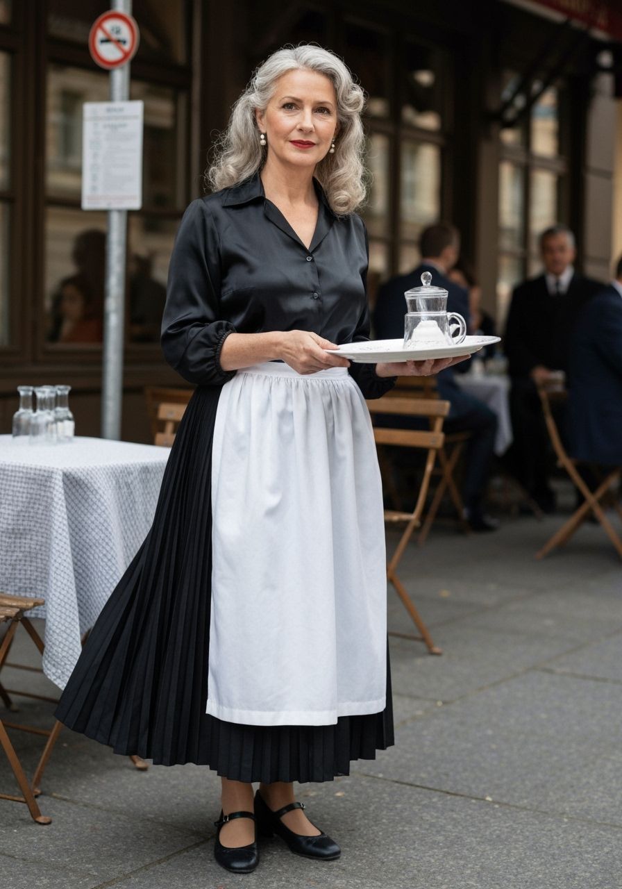 1930s Berlin Cafe Scene with Voluptuous Woman