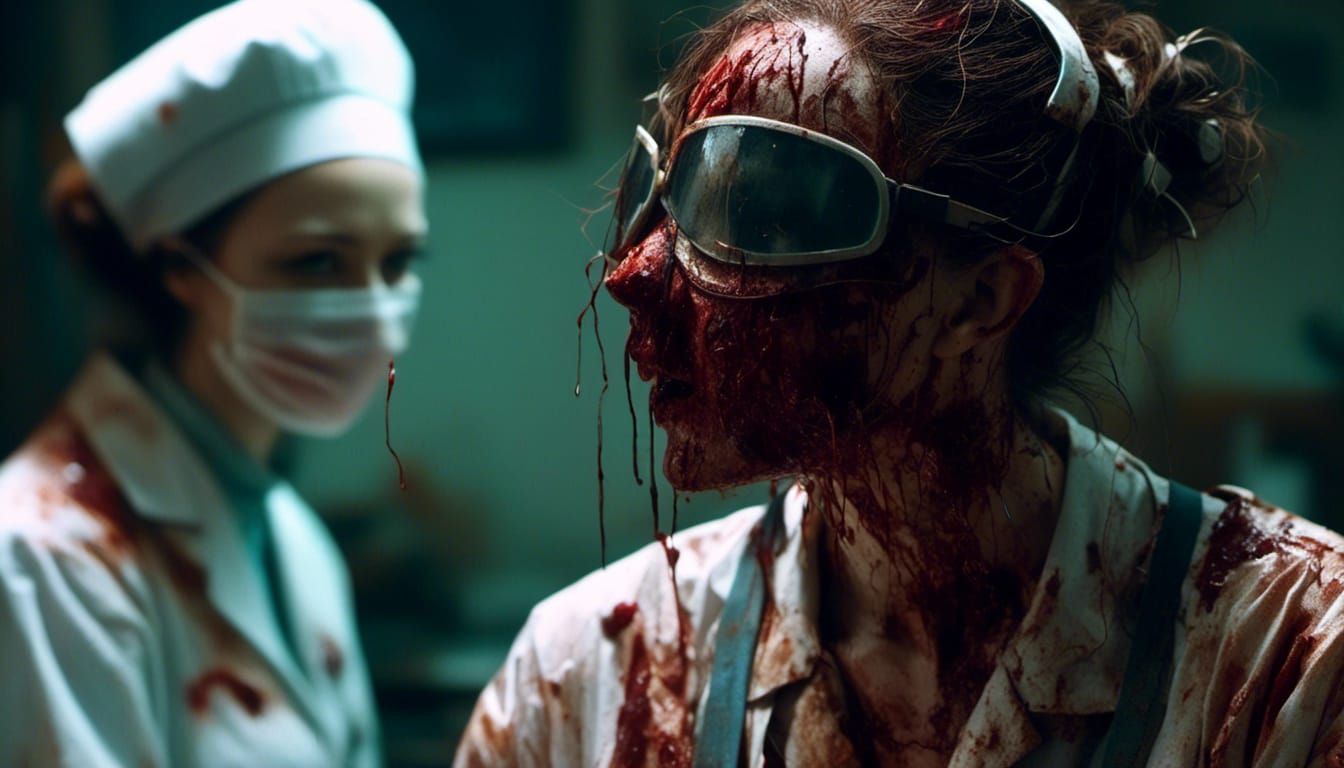 Insane Surgeon Portrait in Dark Cinematic Style
