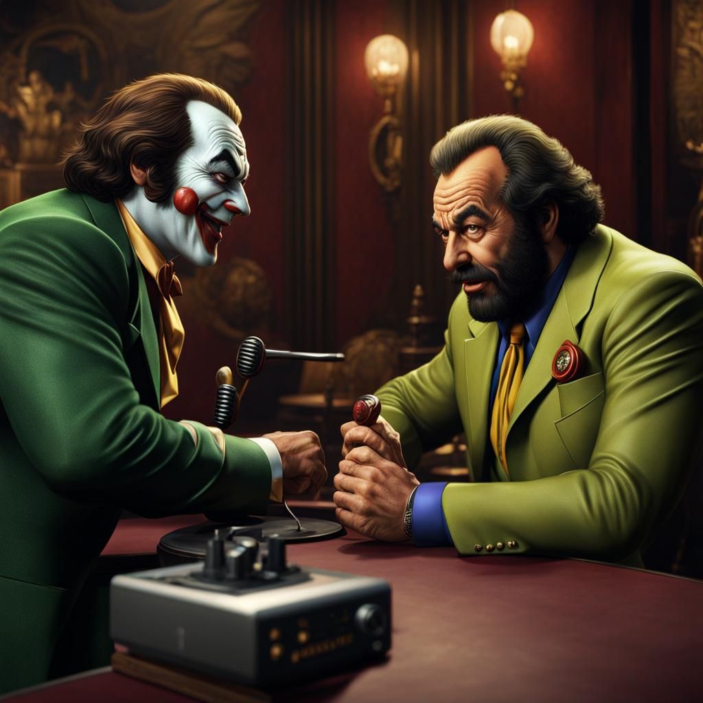 Bud Spencer Interviews Joker: Detailed Matte Painting