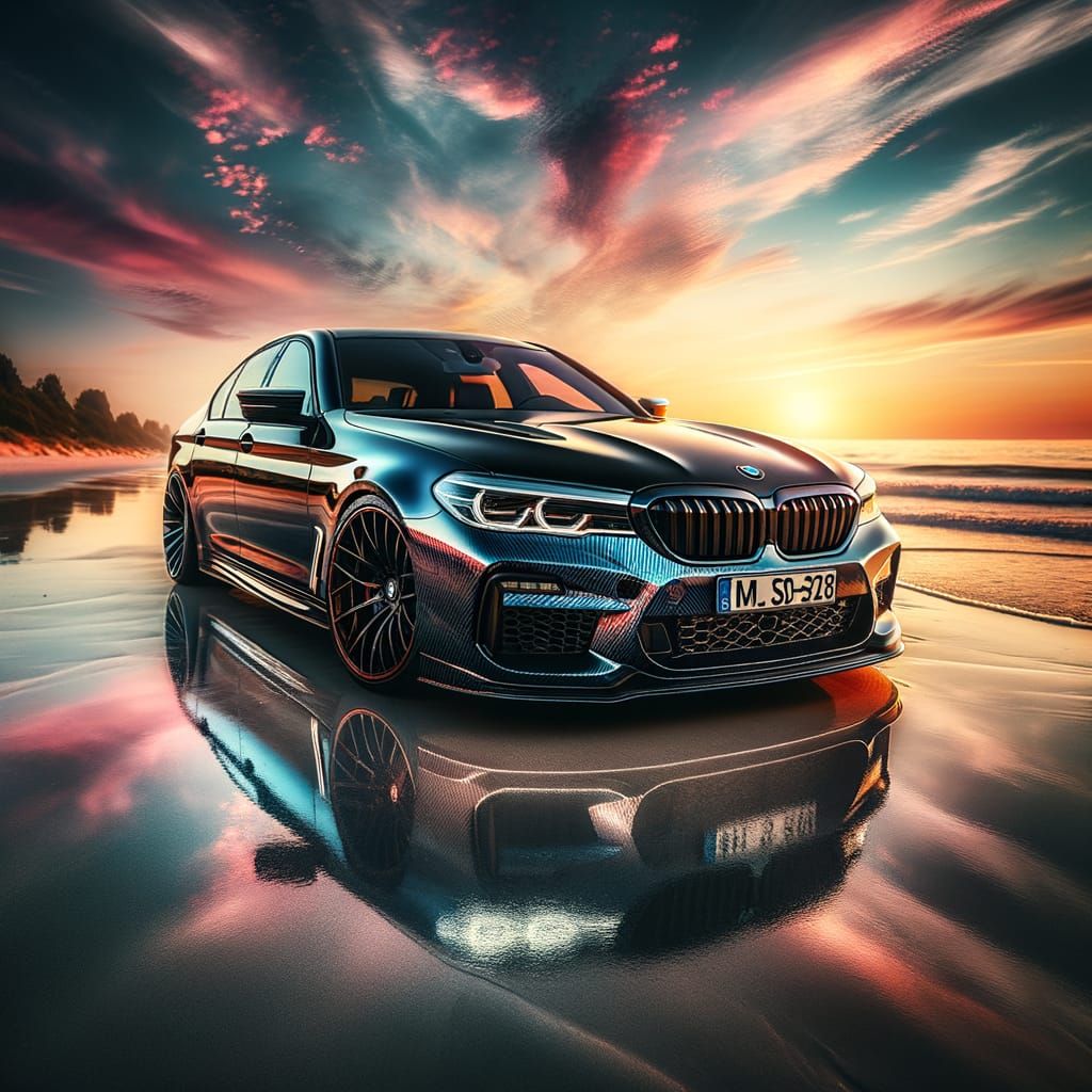 BMW E60, carbon Schwartz paint