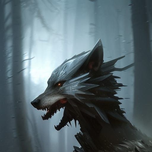 Armored Wolf: Dark Fantasy Concept Art