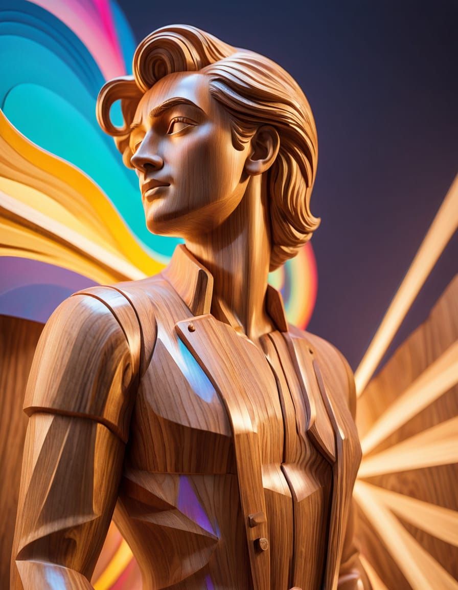 wooden figure, wood carving, made of wood