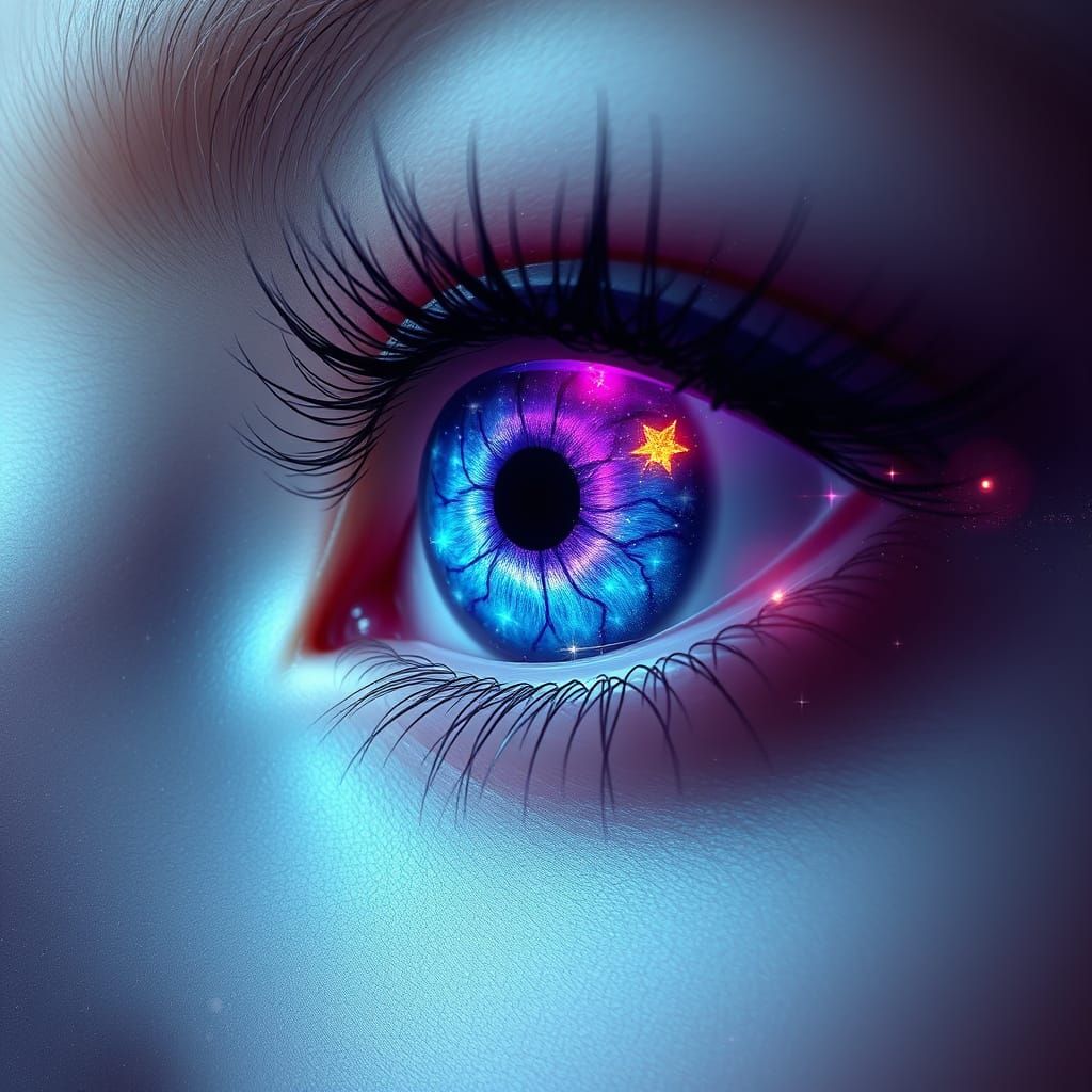 Ethereal Eye of the Cosmos in Celestial Aesthetic