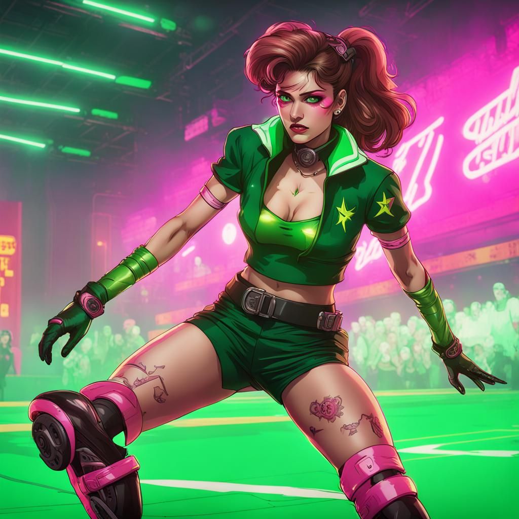 Sailor Jupiter As A Roller Derby Girl
