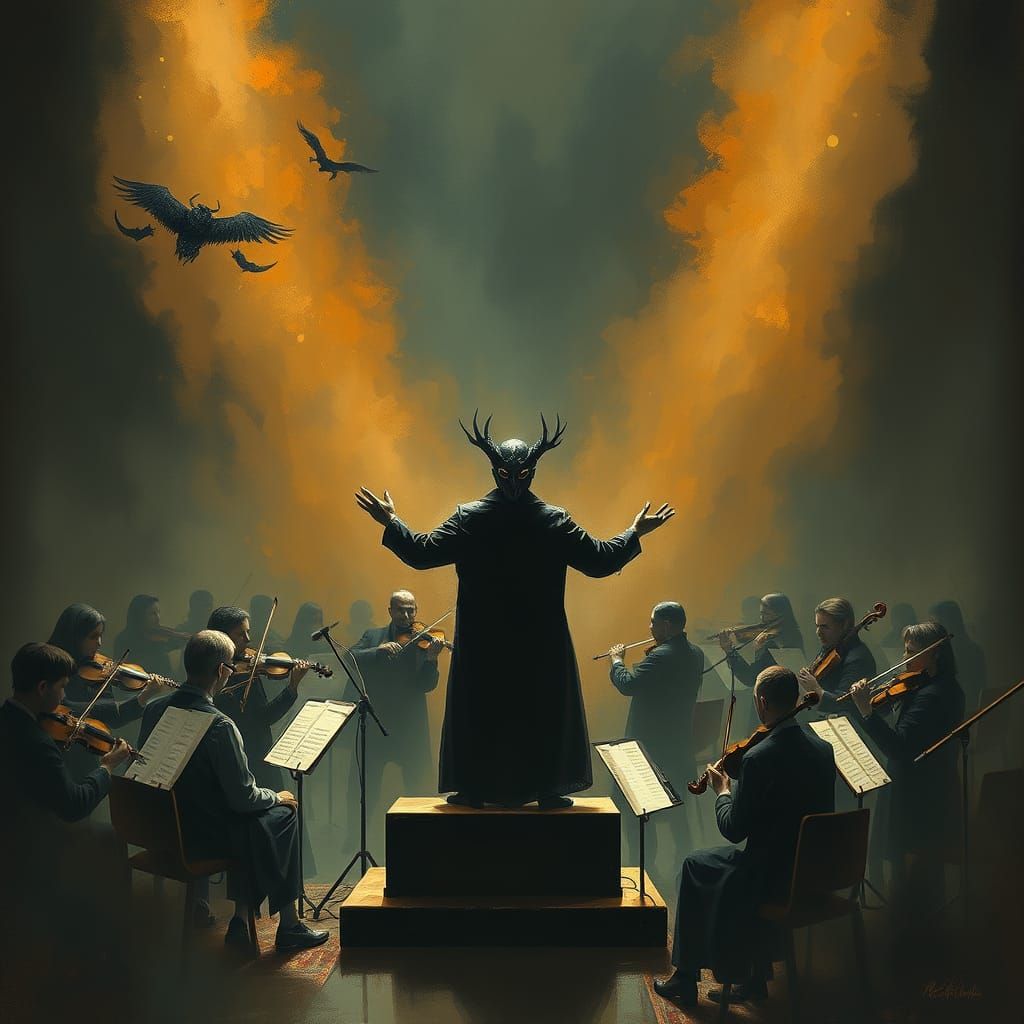 Mysterious Conductor Leads Hivemind Orchestra in Haunting Pe...