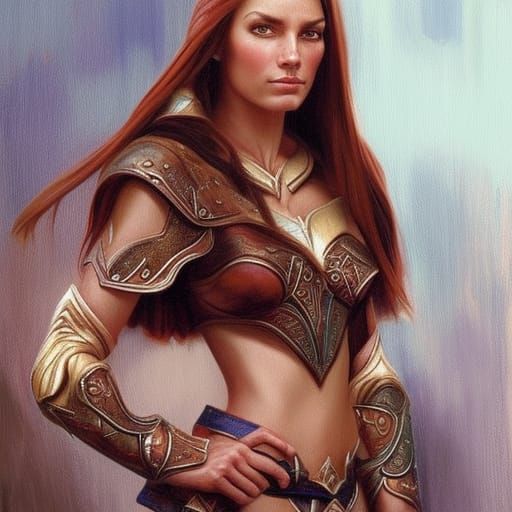High Elf Female in Oil Painting Style