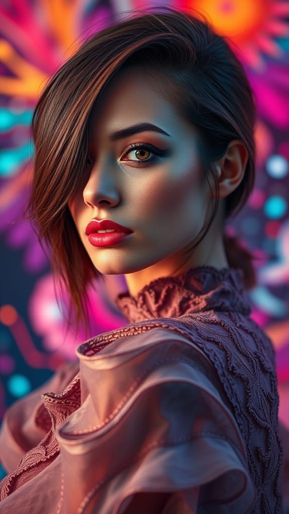 Avant-Garde Elegance in Dreamlike Setting