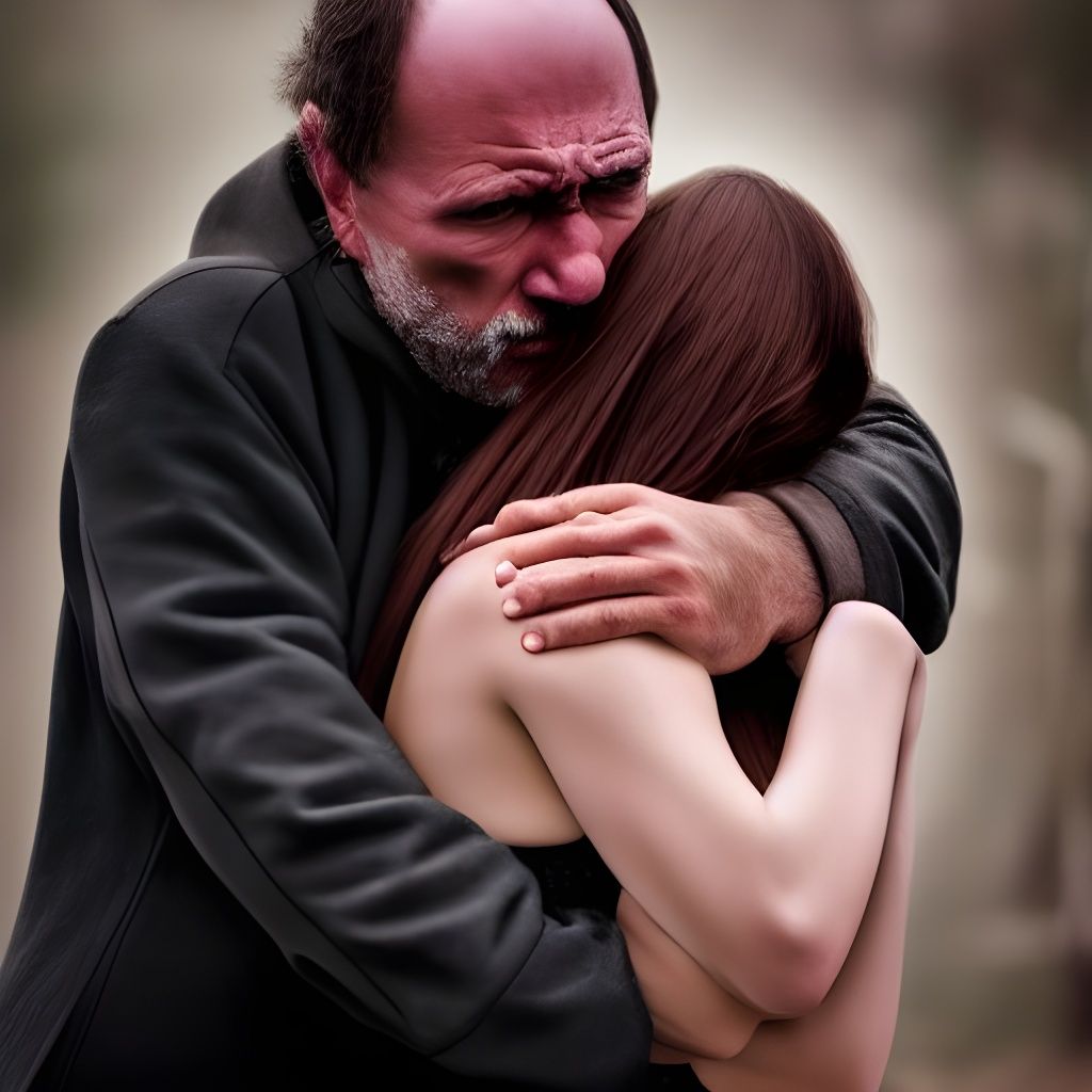 Dramatic Portrait of Goddess in Distress