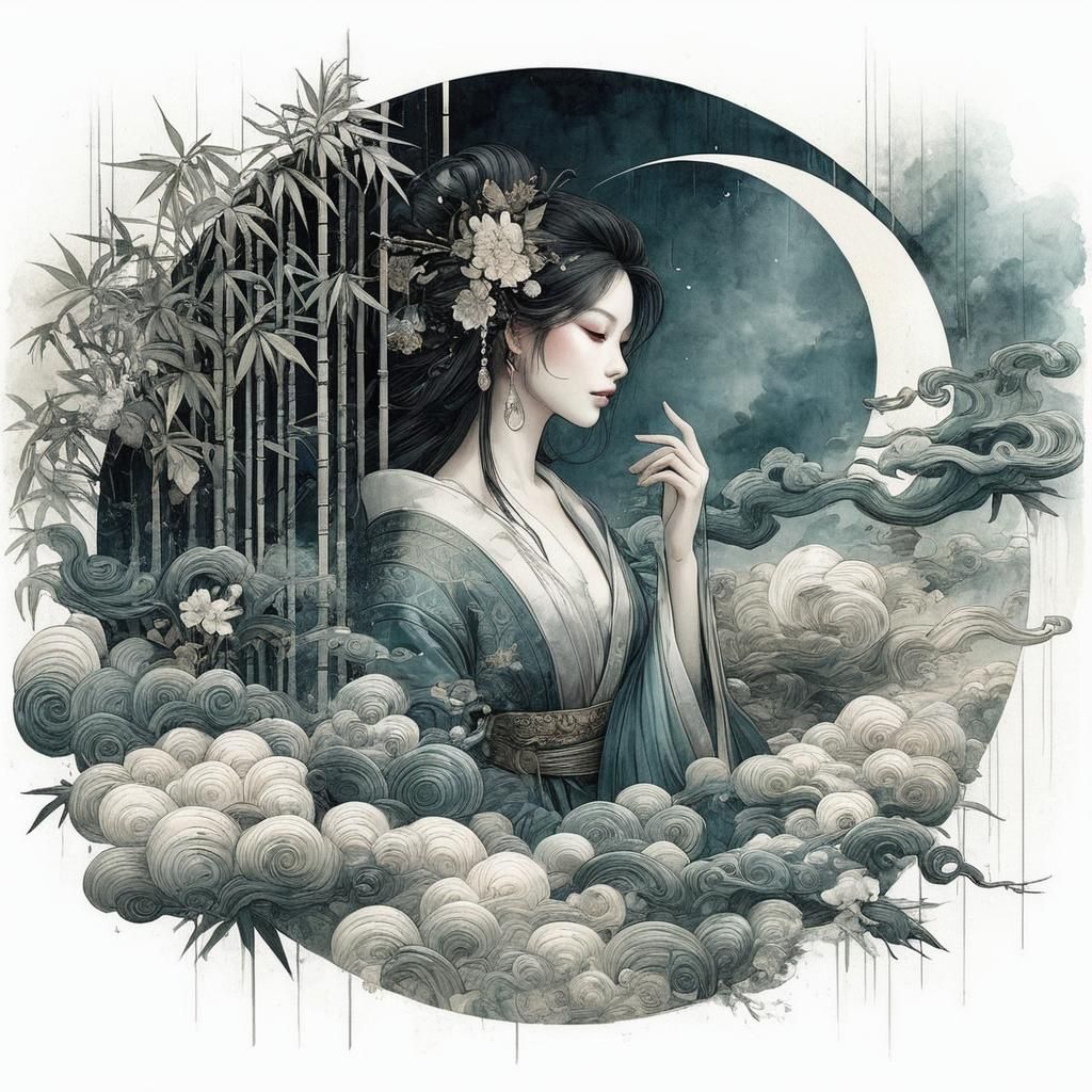 Princess Kaguya Illustration