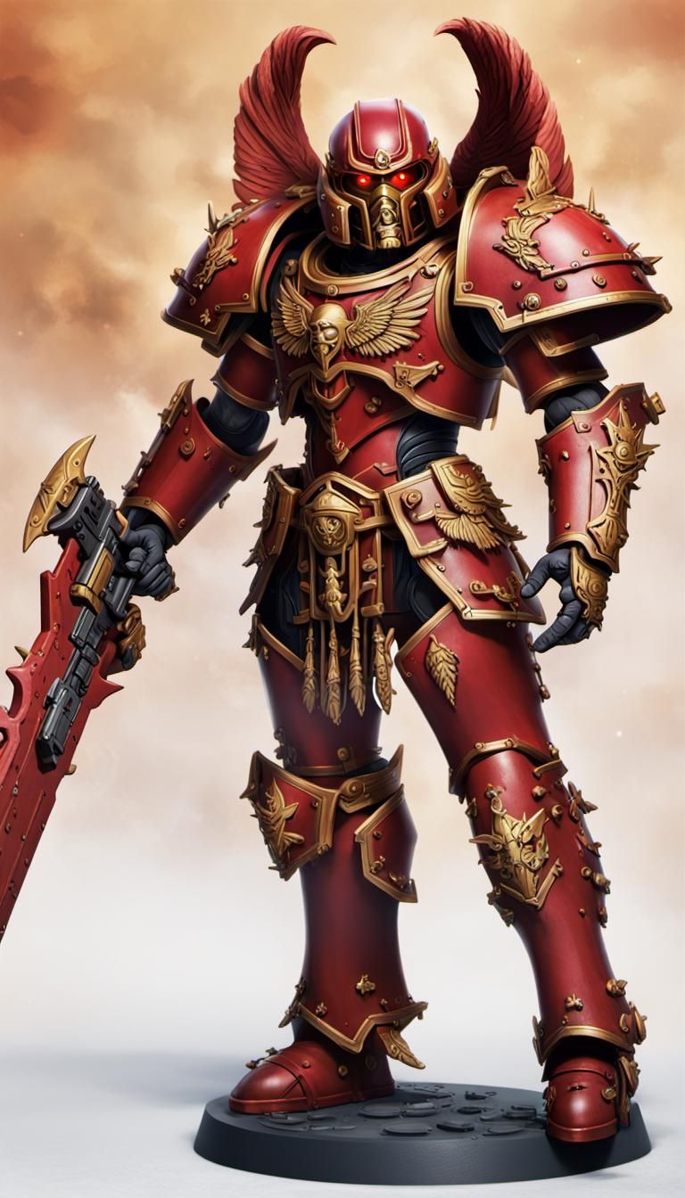 Blood Angel Chapter Master in Warhammer Armor