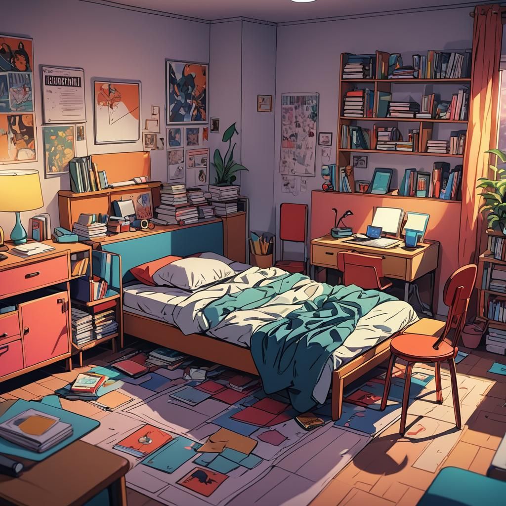 Vibrant Comics Art of an Empty Teenager's Room