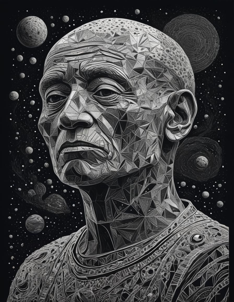 Ethereal Meteorite: Minimalist Art Inspired by Picasso