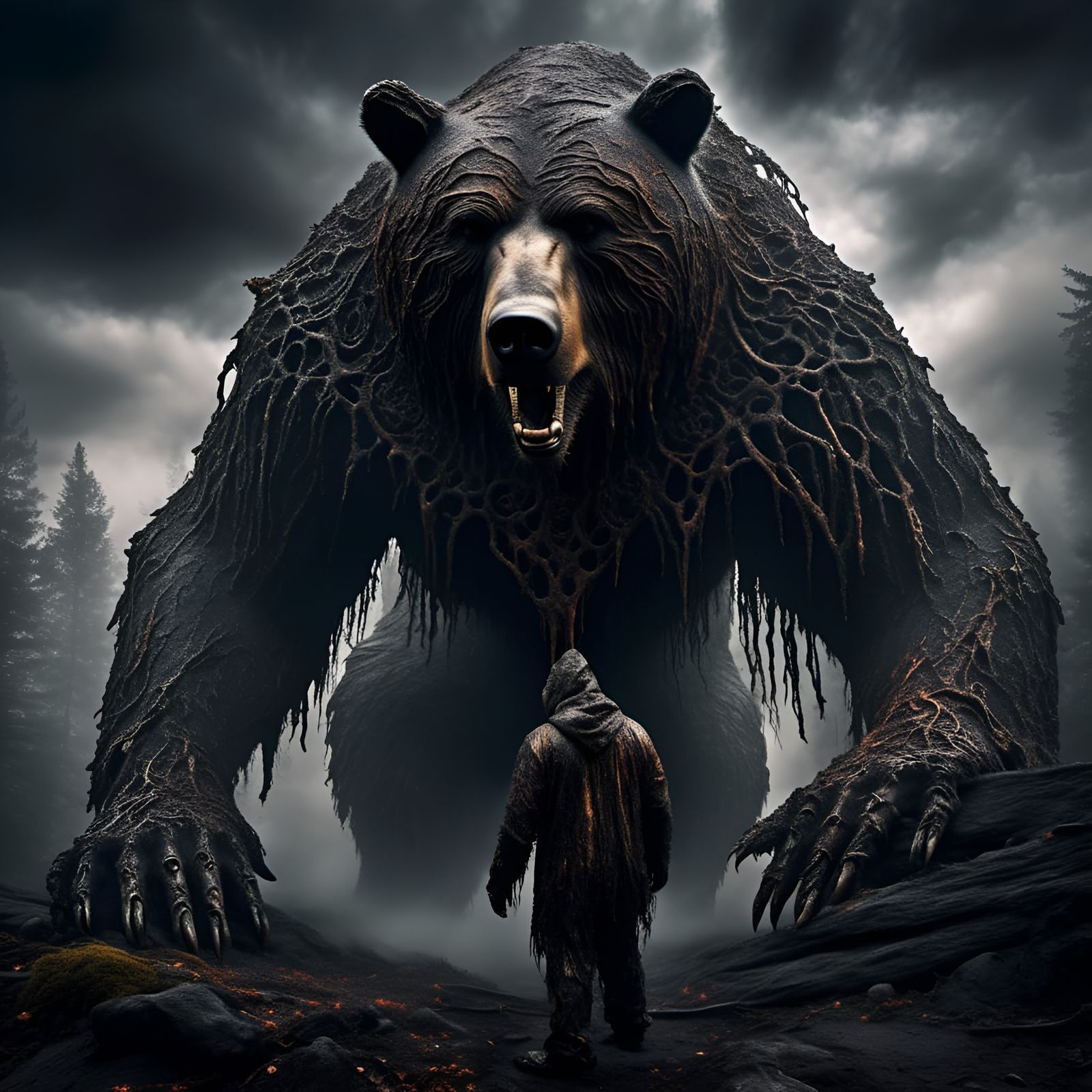 <lora:The Wanderer :1.0> bear man wanderer,