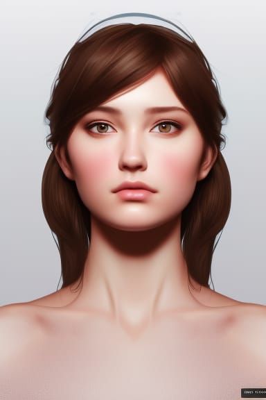 Detailed Portrait of a Beautiful Young Woman