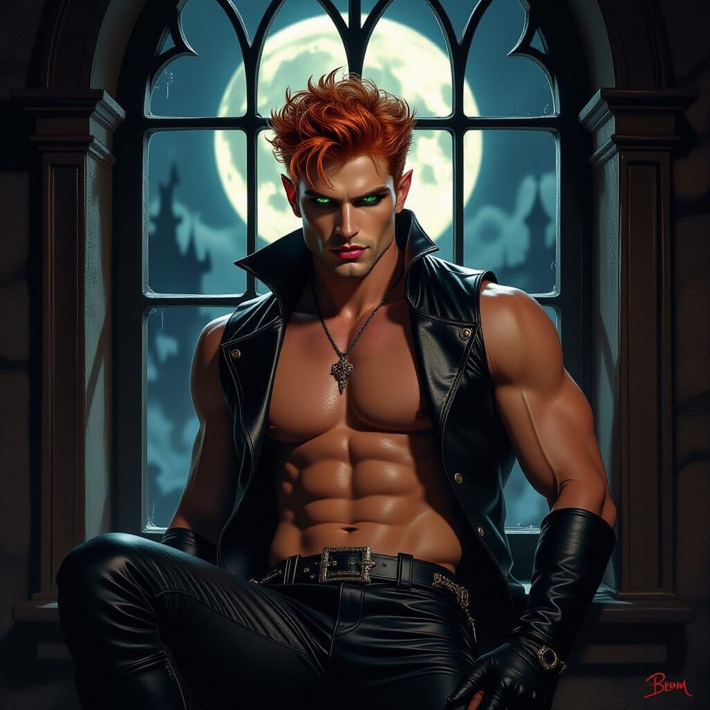 Vampire Revealed in Ethereal Moonlight