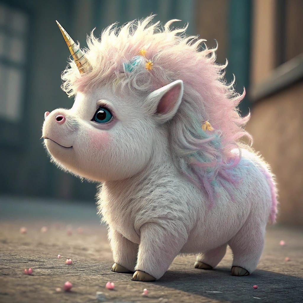 Vibrant Chibi Unicorn Embodies Whimsical Joy