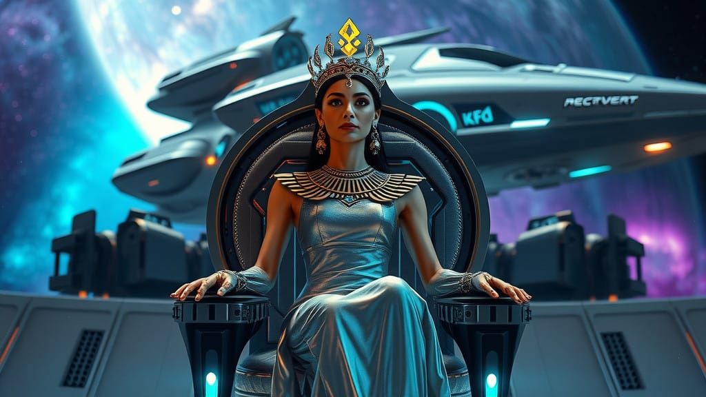 Futuristic Space Empress Cleopatra Reigns Supreme
