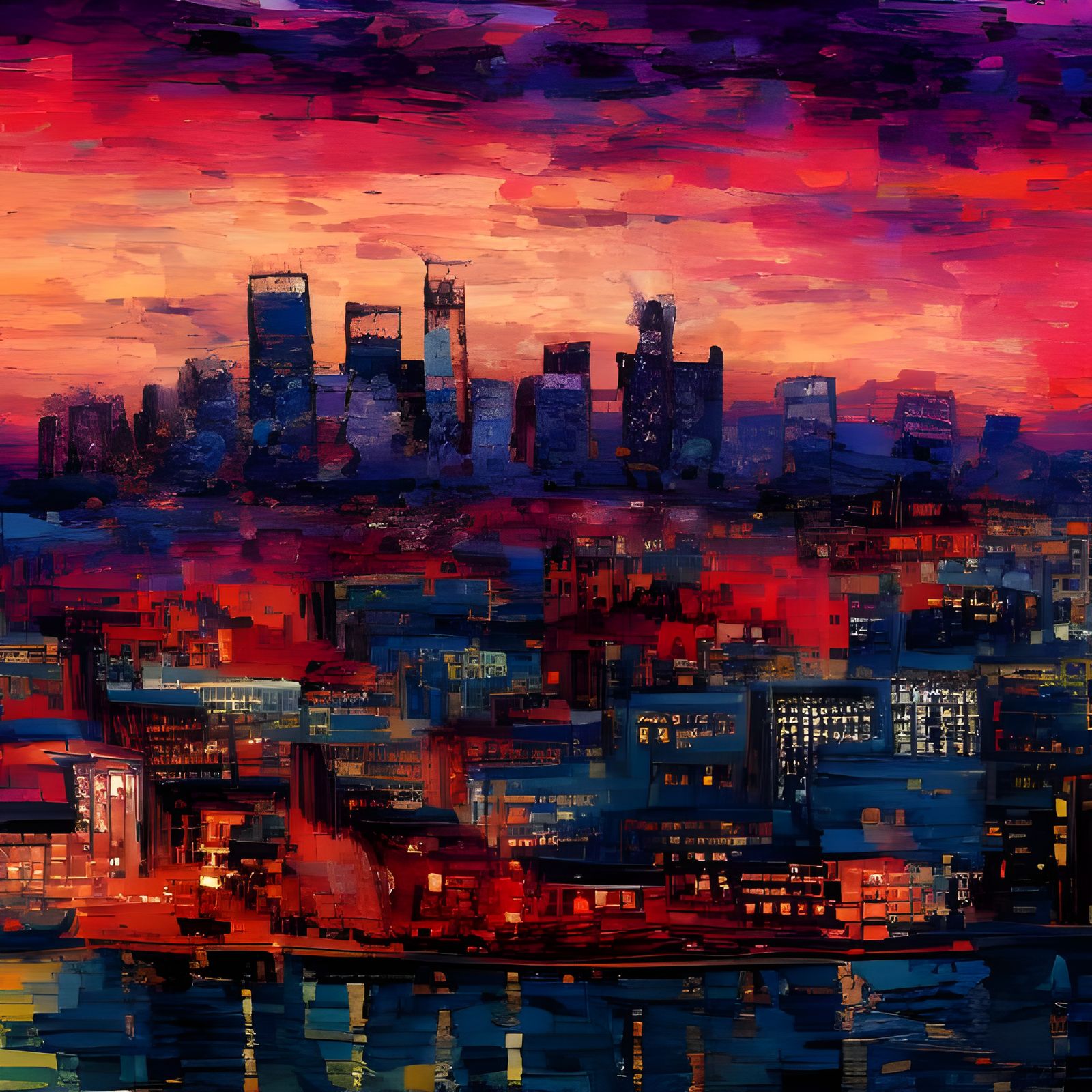 Seattle Skyline at Dusk: A Dramatic City View
