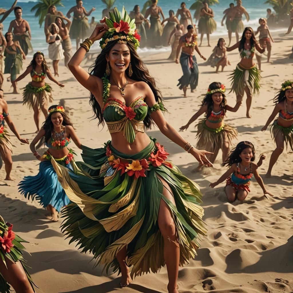 Nicole Scherzinger Hula Dance: Fantasy Art