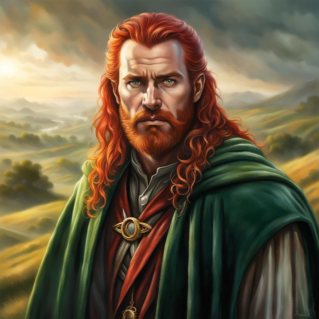 Heroic Man Portrait in Ethereal Fantasy Style