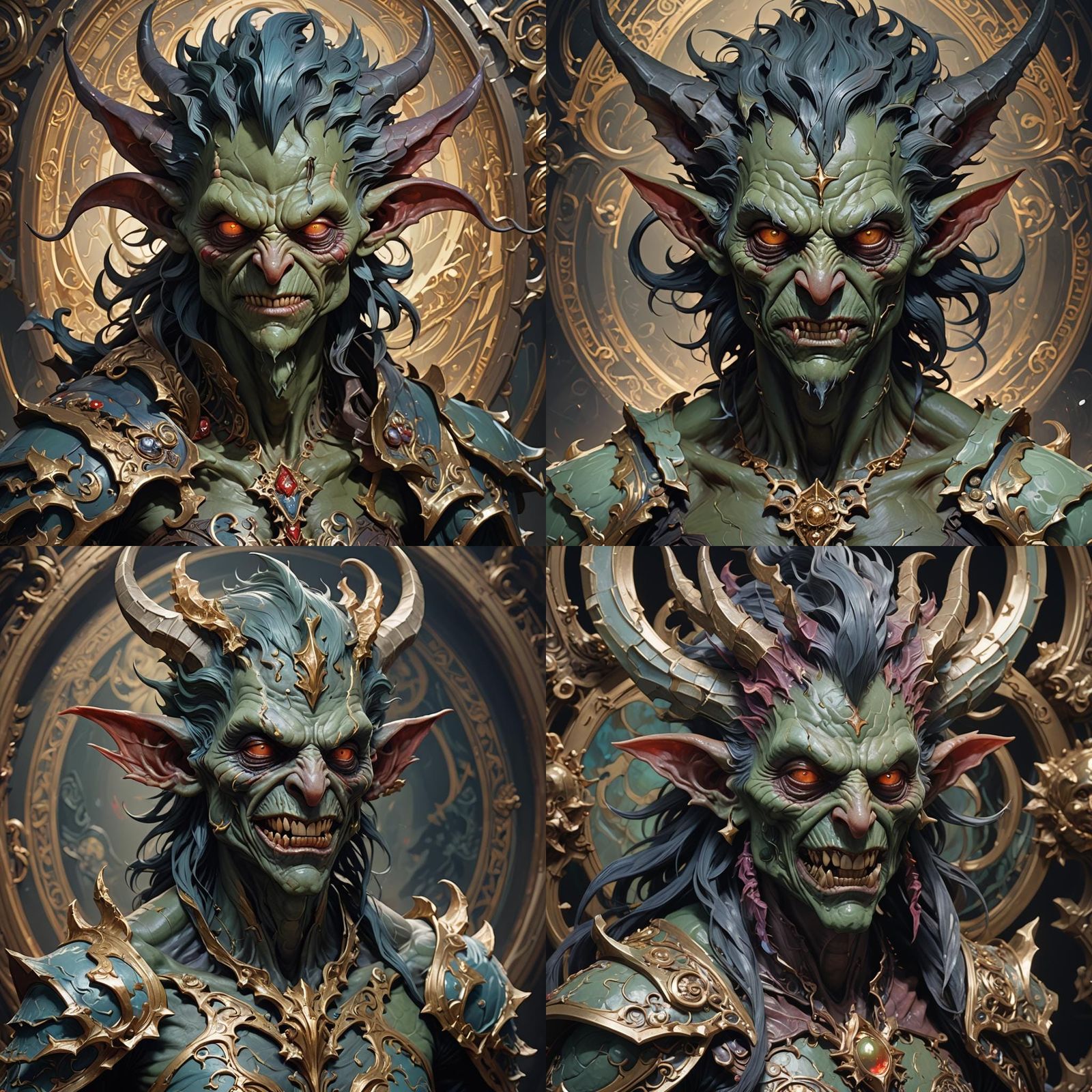 Demonic Porcelain Goblin Portrait in Unreal Engine 5