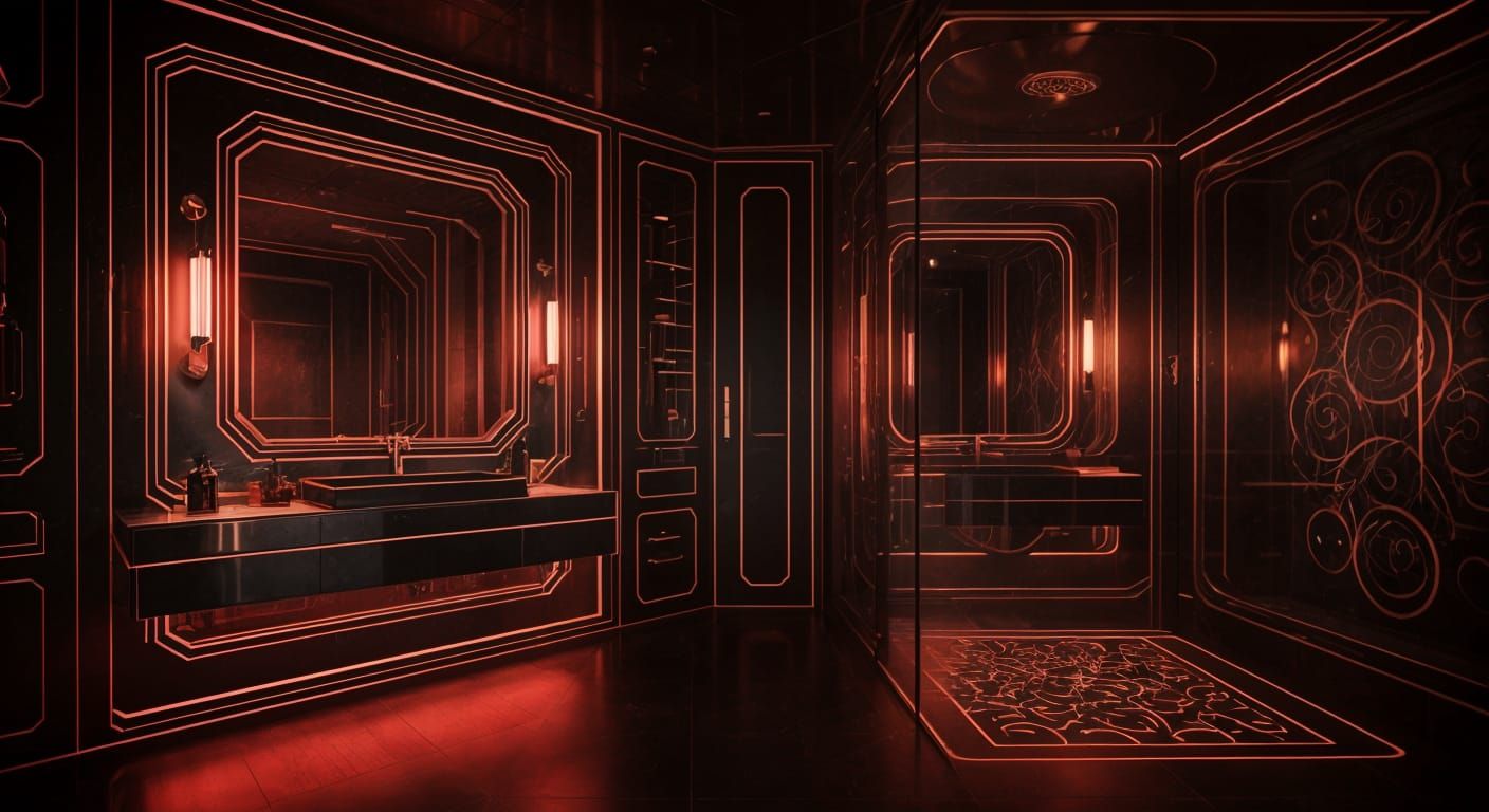 Space Age Bathroom in Joe Colombo Architecture Style