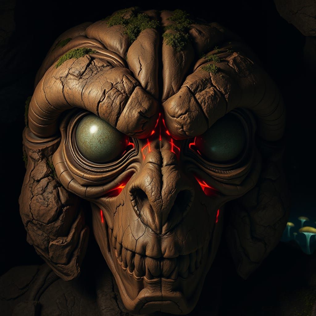 Ancient, Earthy Monstrosity with Heavy, Granite Eyelids