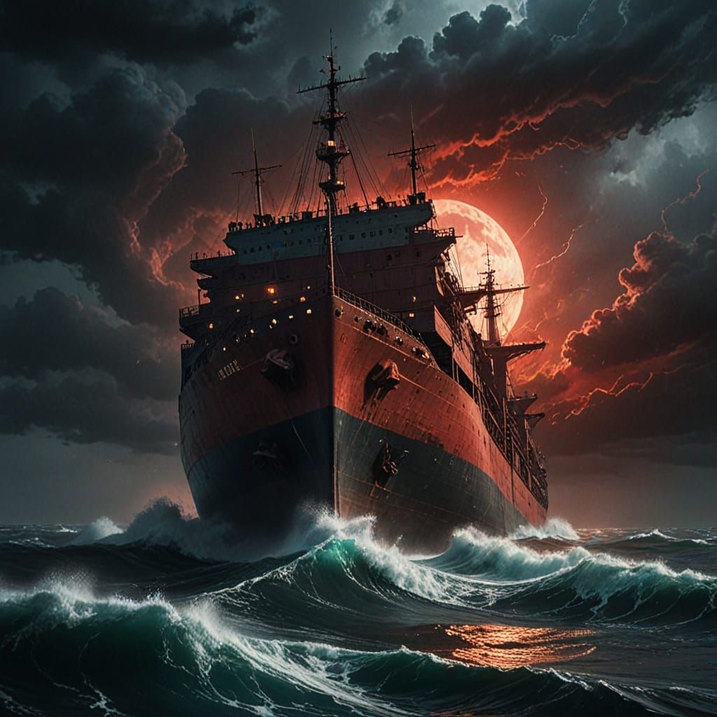 Giant Freighter Sinks in Stormy Devil's Sea
