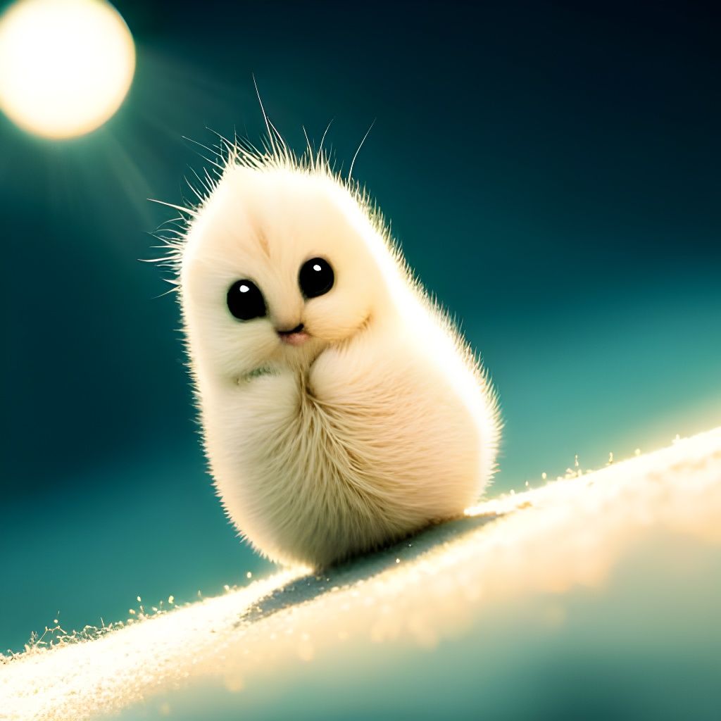 Adorable Macaroni Water Droplet in 80s Video Style