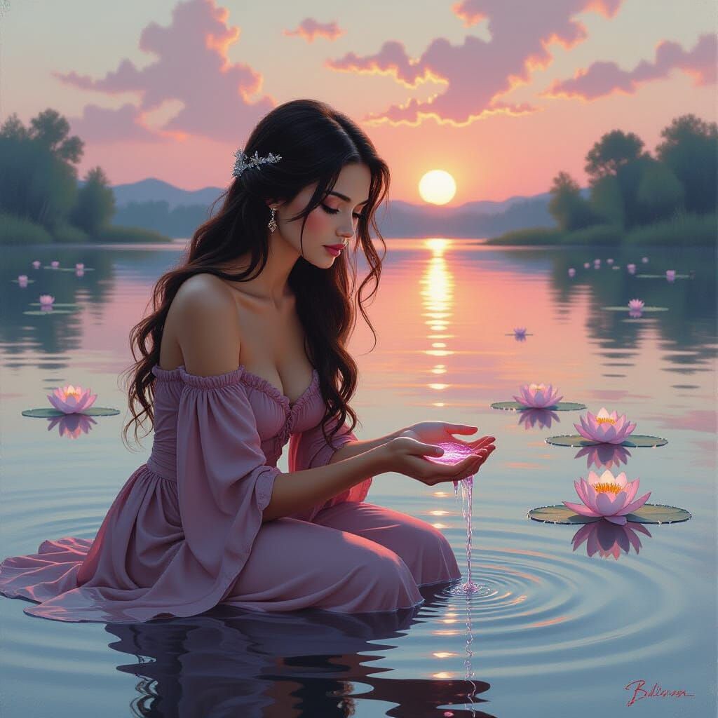 Vasilissa in Water: Slavic Folklore Meets Ink Art