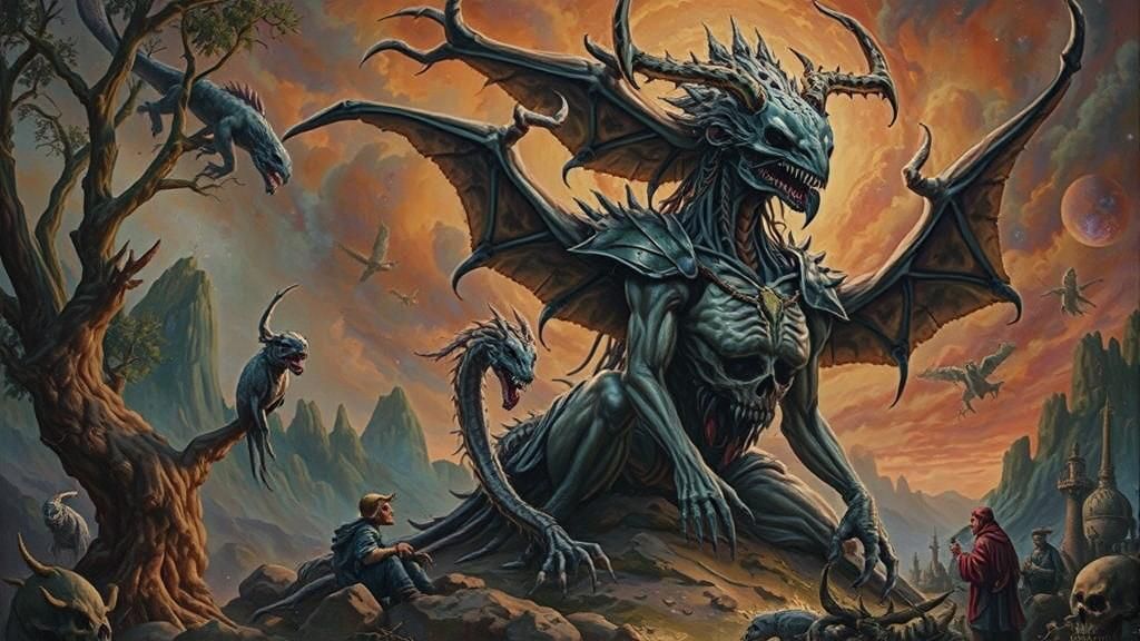 Anti Pope Portrait in Unholy Vatican: Surreal Fantasy