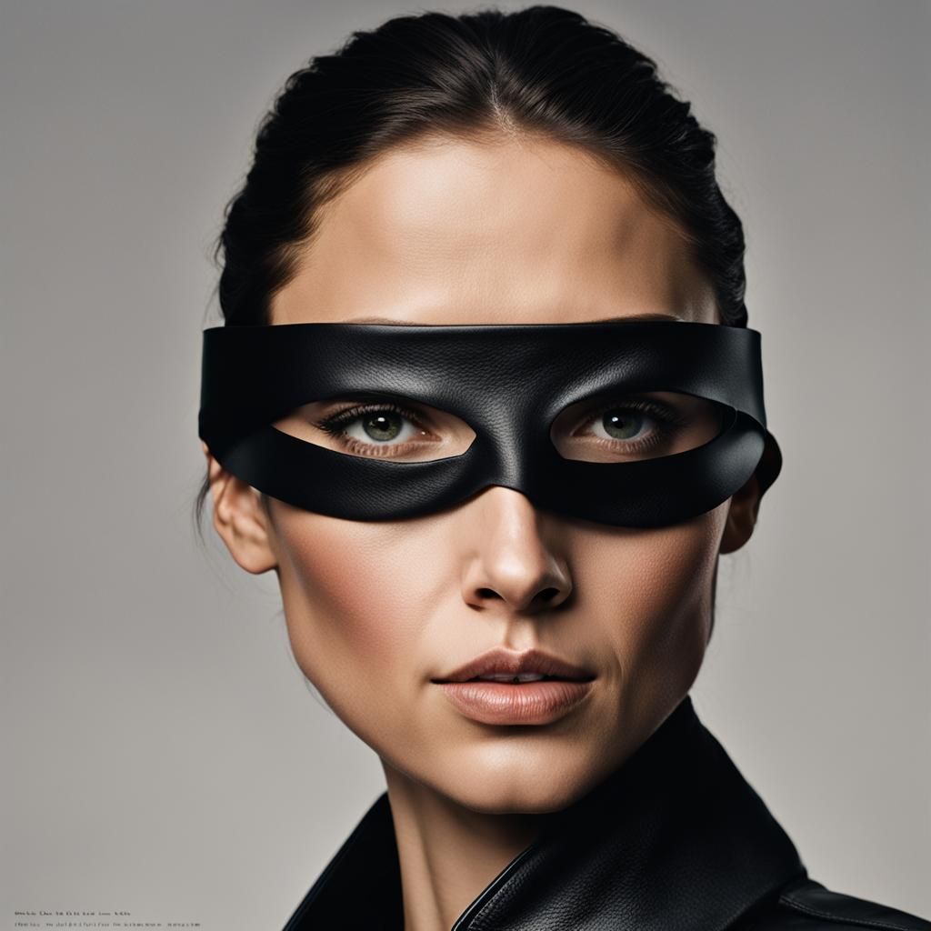 Gal Gadot Portrait with Leather Blindfold, Professional Phot...